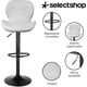 thumbnail image 5 of SELECTSHOP Set De 4 Bancos De Cocina Mostrador Barra Silla Taburete Comedor Respaldo Alto Altura Regulable y Función Giratoria 360° (4 Piezas Blanco), 5 of 9