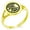 Gold, variant on Stainless Steel Three-Tiered Pine Kamon Crest Minimalist Oval Top Polished Statement Signet Ring