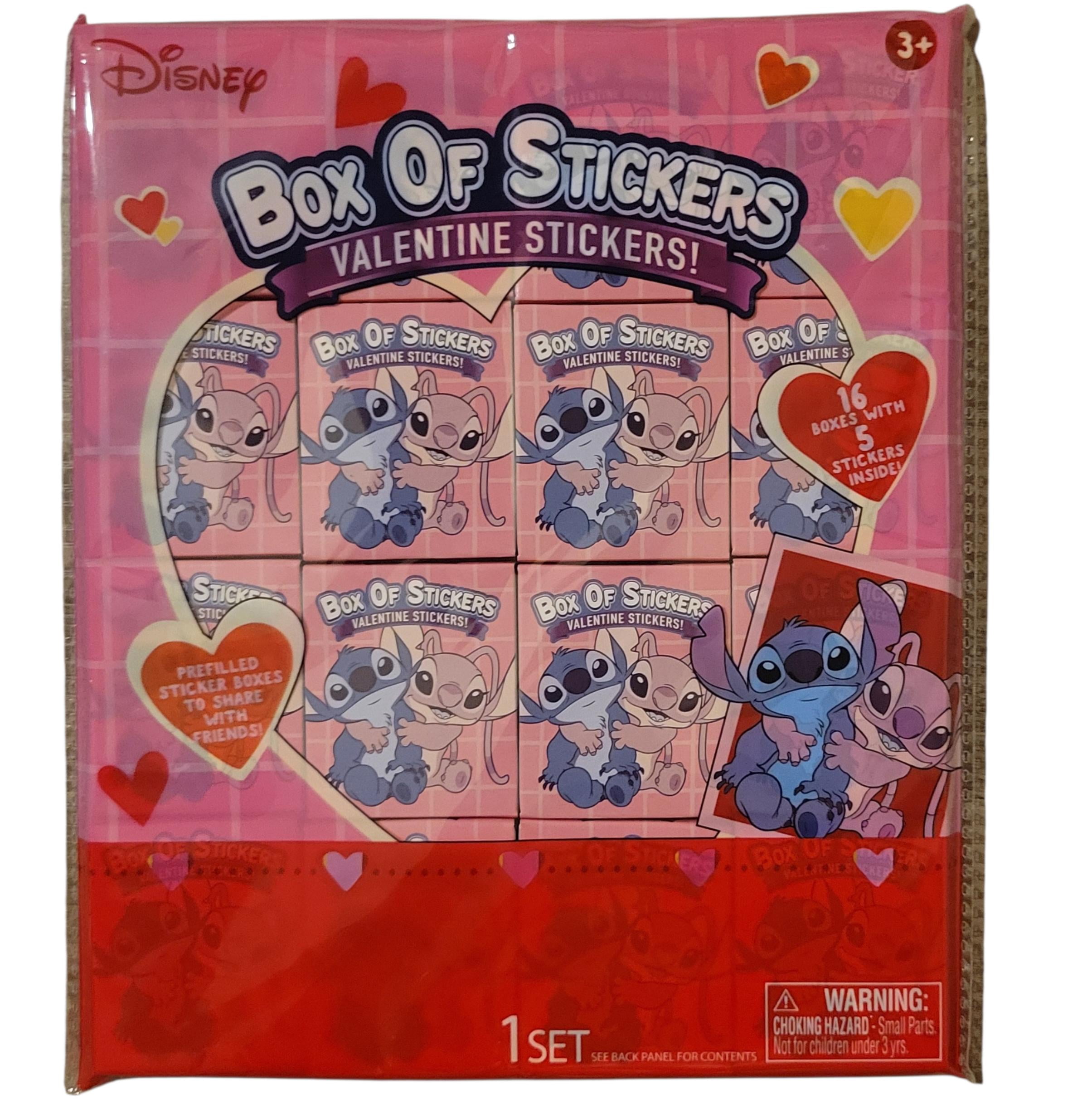 Disney Stitch Valentine Exchange Sticker Boxes 16 Count - Pack of 2