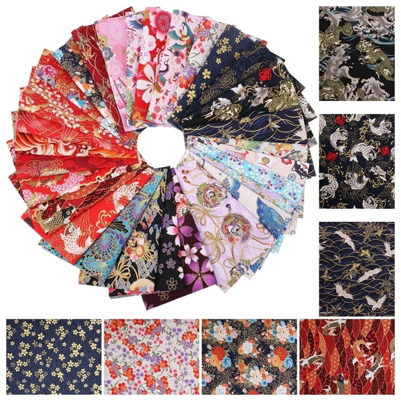 30Pcs Cotton Fabric Soft and Comfortable Quilting Fabric Colorful Printed Sewing Fabric Multipurpose Patchwork Fabric for DIY Handmade Crafting