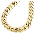 thumbnail image 2 of 10K Yellow Gold Solid Miami Cuban Link Chain 9mm Box Clasp Necklace 26 Inches, 2 of 6