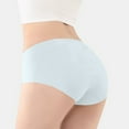 thumbnail image 2 of Xijirk Panties for Women,Plus Size High Waist Briefs Elongated Crotch Belly Control Comfortable Breathable Underwear for Full Coverage,Womens Underwear,Sky Blue,M, 2 of 3