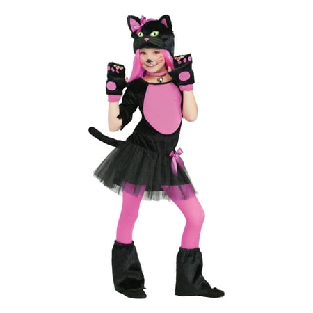Fun World Girl's Miss Kitty Black Cat Costume Size