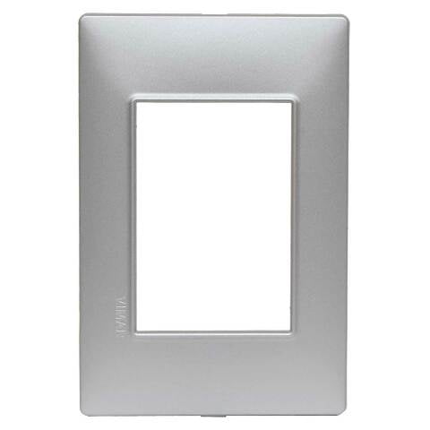 Vimar Boat Light Switch Plate 14653.20 | Plana Silver Matte