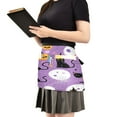 thumbnail image 2 of Yayeee Waist Apron with Pockets for Cooking Waterproof Half Server Aprons, Purple Halloween Pattern, 2 of 7