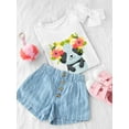 thumbnail image 3 of Cute Panda With Floral Wreath T-Shirt Toddler -Image by Shutterstock,  2 Toddler, 3 of 4