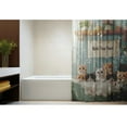 thumbnail image 4 of Whimsical Kitten Shower Curtain - Playful polyester fabric, vintage clawfoot bathtub design with bubbles and pink roses, includes 12 hooks, adorable cat lover bathroom decor, fun shower curtain, 4 of 10