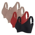 thumbnail image 3 of Paiwinds 4-Pack Sports Bras for Women Wireless Seamless Everyday Comfort Plus Size Bralette Wide Straps, 3 of 6