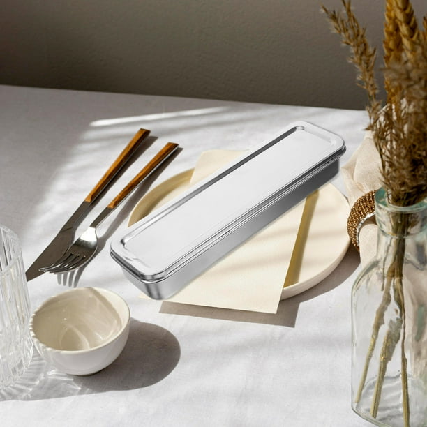 unbranded Escurridor De Cubiertos Y De Acero Inoxidable Para Cocina Con Drenaje Eficiente Y Estilo Plateado