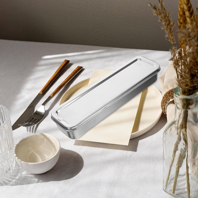 unbranded Escurridor De Cubiertos Y De Acero Inoxidable Para Cocina Con Drenaje Eficiente Y Estilo Plateado