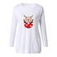 thumbnail image 4 of Pntutb Mujer Tallas grandes Casual Cuello redondo Suelto Impreso Bolsillo Manga larga tops Mujer Blusa Pntutb Pntutb-7458, 4 of 5