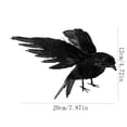 thumbnail image 5 of 6 Pack Halloween Realistic Black Crow Decorations Lifelike Feathered Ravens with Clips Party Props for Fence Tree Pumpkin Indoor Outdoor Decor, 5 of 7