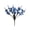 Blue, variant on Blue Artificial Flower Branch Decor, Plastic Spring Floral Arrangement for Wedding Home Table Party, 43cm/16.92in (Blue)