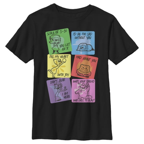 Boy's Inside Out Emotions Valentine Cards  Graphic T-Shirt