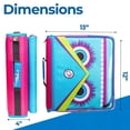 thumbnail image 6 of Case It 2" O-Ring Zipper Binder with Clear Pouch and Removable Laptop Sleeve, Monster, LT-307-ME, 6 of 8