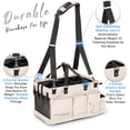 thumbnail image 2 of FifthStart Multi Use Cleaning Carry Caddy with Waist & Shoulder Strap, Beige, Large, 15” x 10” x 8”, 2 of 9