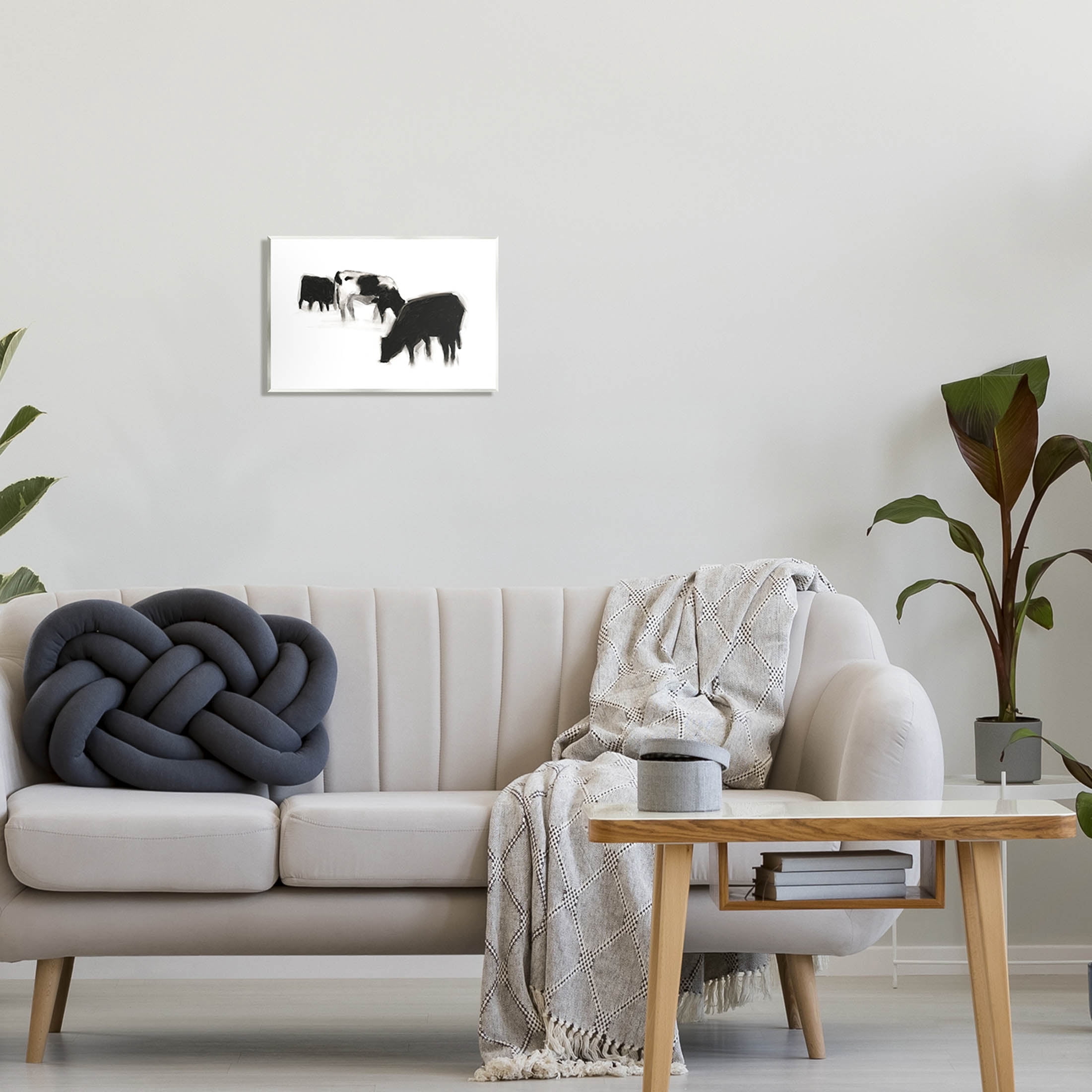 Stupell Industries Modern Farm Cow Silhouettes Graphic Art Unframed Art Print Wall Art, Design by Ethan Harper