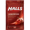Halls Menthol Drops Cough Suppressant/Oral Anesthetic, Cherry, 25 Ct