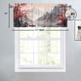 thumbnail image 4 of Japanese Window Curtains Valances Spring Red Cherry Blossom Tree Vintage Sailboat Window Valance for Living Room Bedroom, Kitchen Valance Rod Pocket Window Curtain 54 by 18 in, 1 Panel, 4 of 6