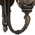 thumbnail image 6 of John Timberland Bellagio Vintage Rustic Outdoor Wall Light Fixture Veranda Bronze Double Arm 27 1/2" Champagne Hammered Glass for Post Exterior Barn, 6 of 9