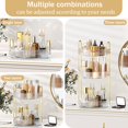 thumbnail image 4 of Organizador de maquillaje MOKANI 360, giratorio, 3 niveles, para tocador, transparente, 4 of 7