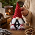 thumbnail image 4 of Christmas Gnome Plush Figurine Nordic Faceless Tomte Doll with Tall Knit Hat & Beard for Tabletop Mantel Shelf Decor Available in Multiple Styles, 4 of 5