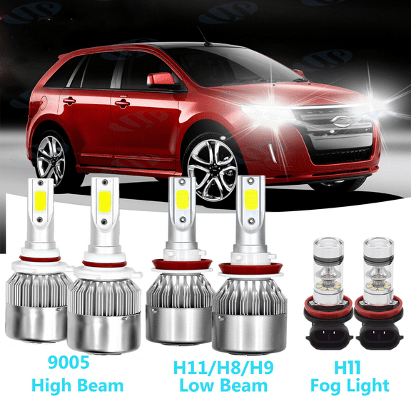 For Toyota RAV4 2013-2015 LED Front Headlight High Low Beam   Fog Lights Bulbs 6