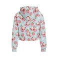 thumbnail image 5 of Uourmeti Cartoon Strawberry Daisy Axolotl Girls Lightweight Sweatshirt with Pocket Zip Up Pullover Cozy Loose Top for wear Home Thanksgiving Size 13-14, 5 of 7