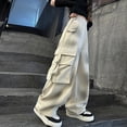 thumbnail image 6 of KYAIGUO Kids Toddler Girls Cargo Pants Autumn Spring Trendy Jogger Trousers Streetwear Kids Pants with Pockets 5-15Y, 6 of 7