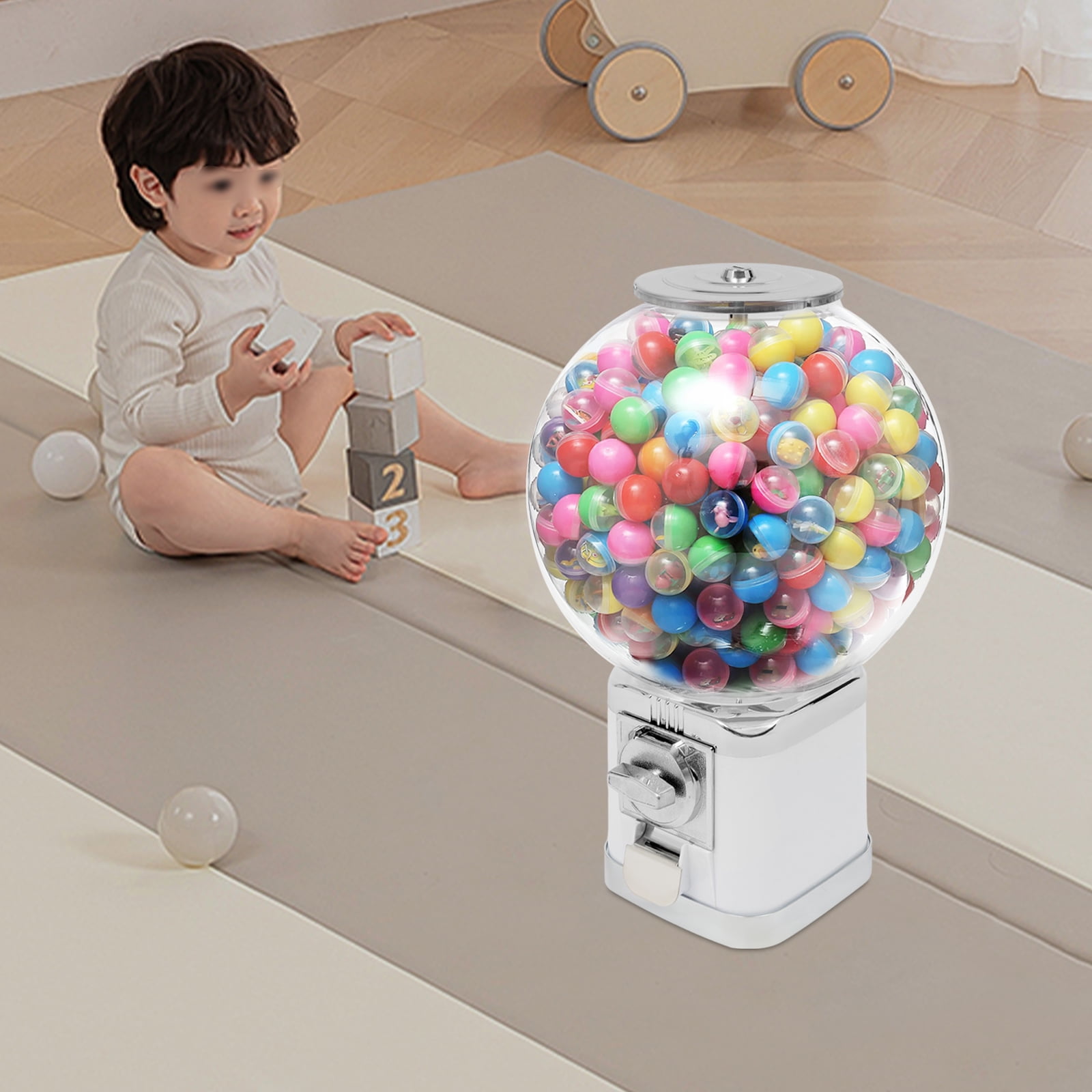 Dwellnix Toy Vending Machine – Twister Ball Dispenser with Coin Operation, 500 Ball Capacity, Durable ABS Construction for Kids, Retail & Party Use