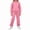 Pink, variant on ITSAME Girls Outfit 2-Piece Half Zip Mock Neck Sweatshirt and Sweatpants Fall Winter Athletic Casual Set Size 10