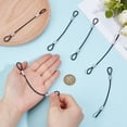 6Pcs Carbon Steel Rubber-Coated Steel Wire Rope with Alloy Black ...
