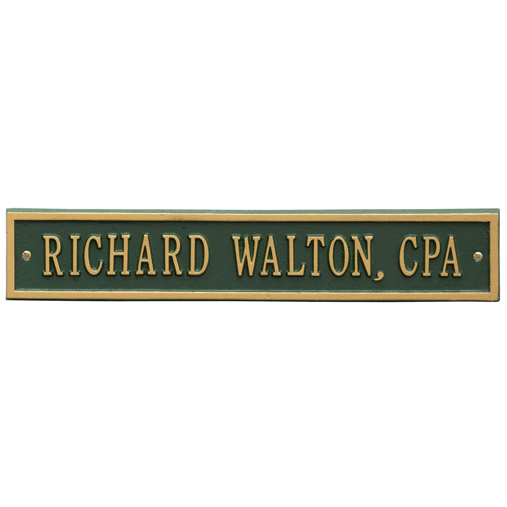 Personalized Whitehall Products 15-Inch Arch Extension Address Plaque in Green Gold by Whitehall
