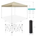thumbnail image 5 of Danolapsi 10 x 10 FT Pop Up Canopy, 3 Height Adjustable Instant Canopy with Mosquito Netting, Portable Screen Shelter with Wheeled Carry Bag, Heavy Duty Sun Shade for Patio, Backyard, 5 of 6