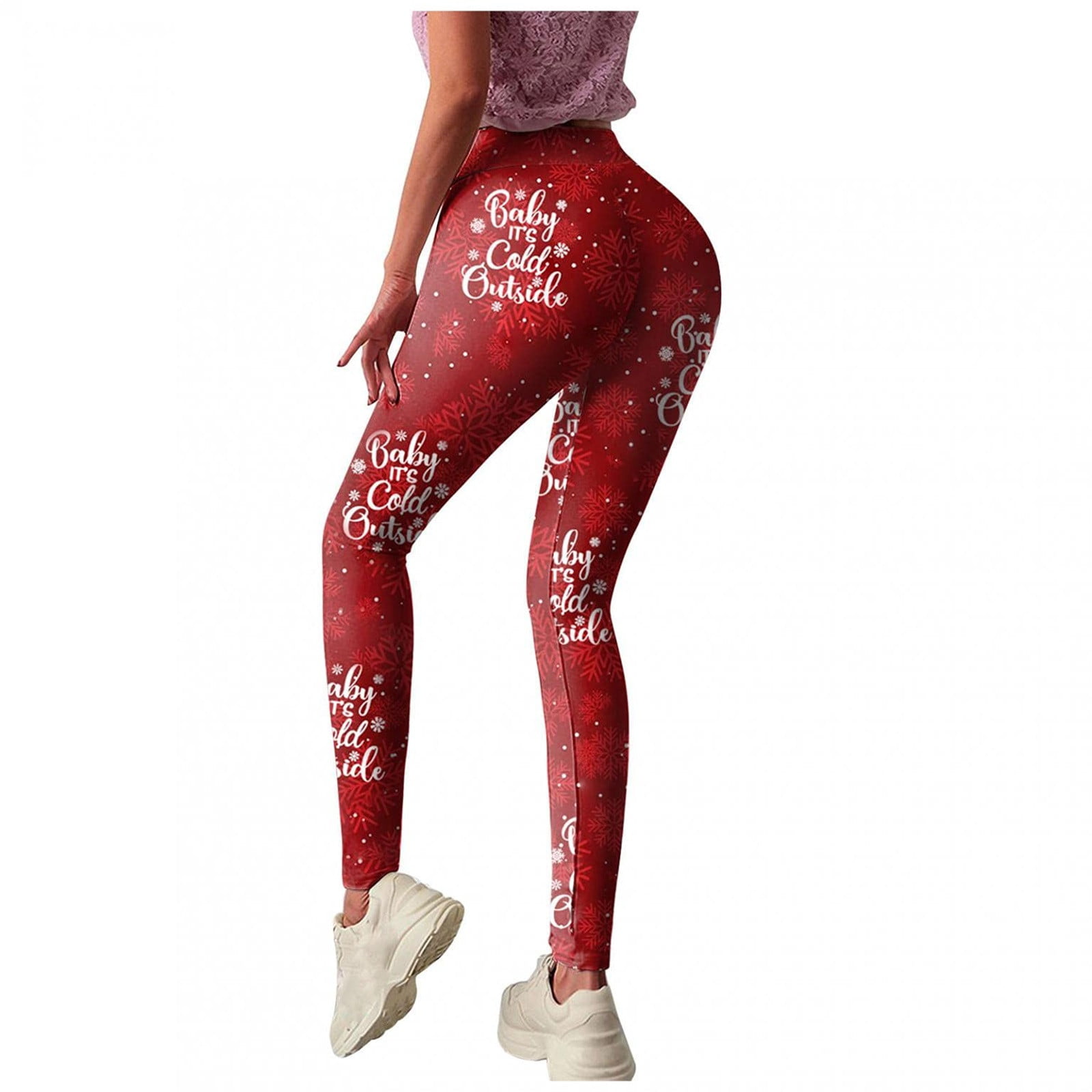 Christmas Workout Leggings for Women, High Waisted Maldives