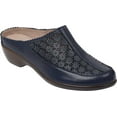thumbnail image 1 of Women's Easy Spirit Dusk Mule Clog Blue Leather 6.5 WW, 1 of 5