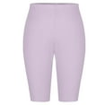 thumbnail image 7 of 2Pc Women's Plus Size Elastic Waist Workout Running Active Solid Biker Shorts, 7 of 7