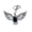 Black, variant on Vintage Hawks Wing Keychain With Glowing Eyes Stone For Car Keys Or Bag