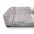 thumbnail image 3 of Rose Soft Flannel Fleece Throw Blanket, Tender Spring Flourish with Little Buds Hand Drawn Botanical Garden, Cozy Plush for Indoor and Outdoor Use, 70" x 90", Dried Rose Seafoam, by Ambesonne, 3 of 6