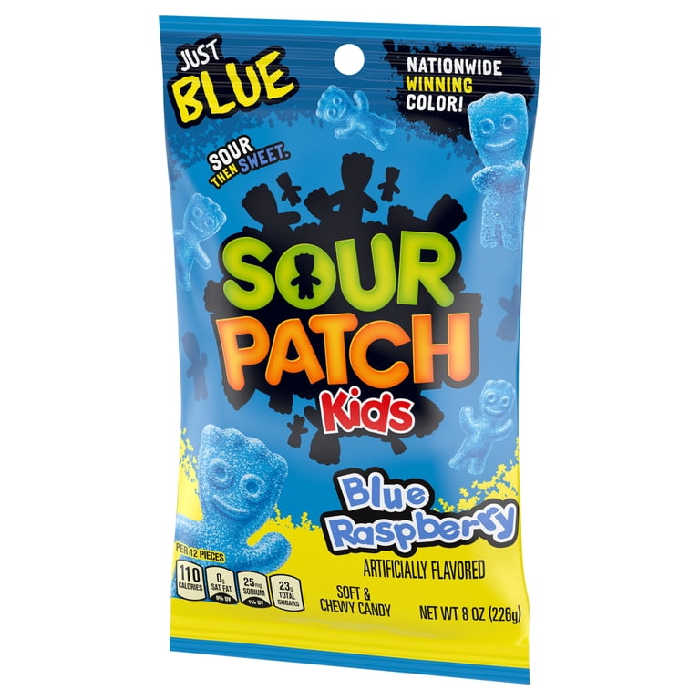 Sour Patch Kids, Soft and Chewy Candy, Blue Raspberry, 8 oz