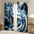 thumbnail image 2 of Erosebridal Gothic Dragon Curtains and Drapes (42x63), Blue Lighting 30%-50% Blackout Curtains for Bedroom, Japanese Style Room Decor, 2 of 5