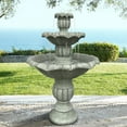 thumbnail image 6 of 39.3” H Outdoor Floor Water Fountain, 3-Tiers Concrete Water Fountain with Submersible Electric Pump - Garden Cascading Waterfall for Yard Patio Lawn Home Decor, 6 of 9