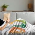 thumbnail image 3 of Olivia Soft Flannel Fleece Throw Blanket, Well-Known Traditional Girl Name with Medieval Roots Modern Funny Party Letters, Cozy Plush for Indoor and Outdoor Use, 50" x 60", Multicolor, by Ambesonne, 3 of 5
