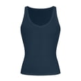 thumbnail image 7 of Byworldtasic Women's Summer Sleeveless Casual Camisole Shirt Slim Knit Ribbed Tank Tops Crop Tight Fit Basic Tank Tops, 7 of 7