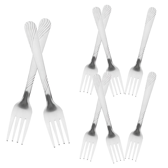ACDANC Kids Silver Forks 8 Pack, Stainless Steel Tableware for Children, Durable Utensils for Toddlers, School Lunch, Camping, Party, Easy Grip Dining Accessories