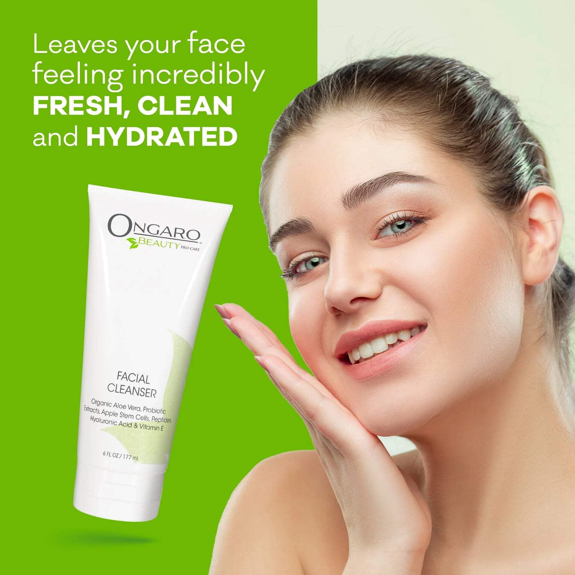 Ongaro Beauty Facial Cleanser, Hydrating Face Wash for Sensitive, Dry, Oily Skin