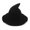 Black, variant on HUANLEDASH Halloween Witch Hat Elastic Material Unisex Solid Color Sun Protection Foldable Carnival Masquerade Cosplay Performance Wizard Hat