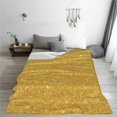 thumbnail image 5 of Zufioo Gold Shiny Fleece Blanket Queen Size,Plush Bed Blanket,Ultra Soft Throw Blanket,Plush Fuzzy Cozy Blanket Perfect for Bed,Couch-50"x40", 5 of 7