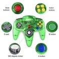 thumbnail image 2 of Miadore 2Pack Classic N64 Controller, Wired N64 Gamepad with Upgraded Joystick Remote for N64 Video Games System(Clear Green+Orange), 2 of 7