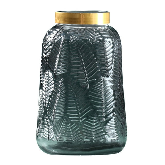 VALINK Luxe Léger Simple Vases en Verre Vert Transparent Hydroponique Équipement Décor à la Maison